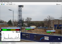 construction site noise real-time display