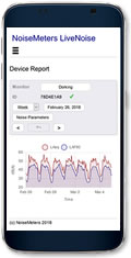 mobile phone or tablet noise reporting